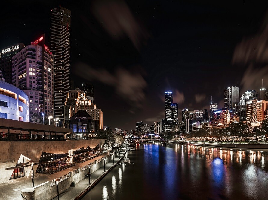 Precauciones que debes tomar en Australia, Melbourne de noche