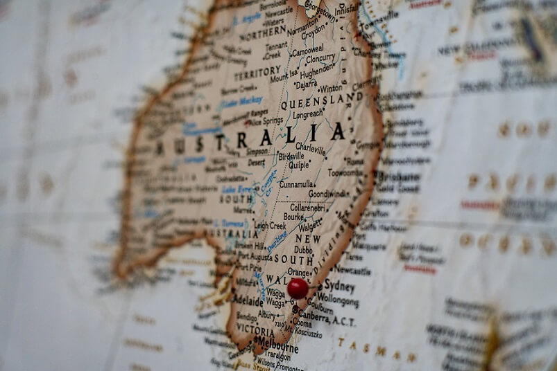 Mapa de Australia