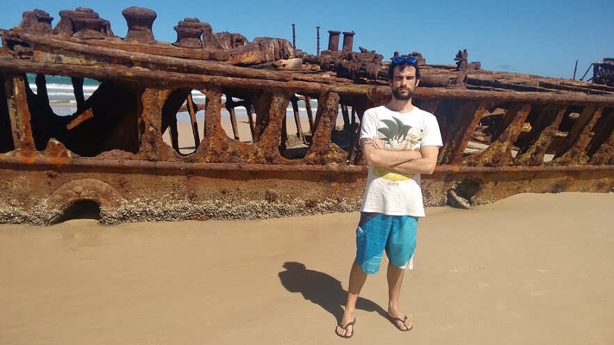 Haritz en Fraser Island