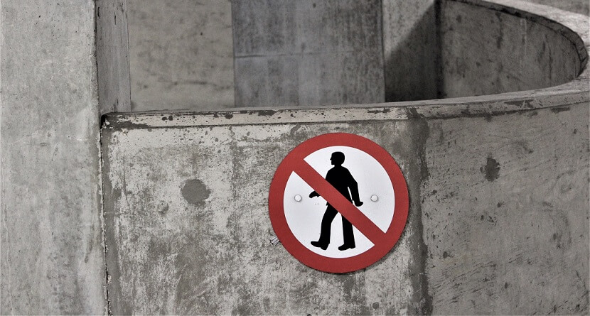 Señal de prohibición rara de leyes en Australia