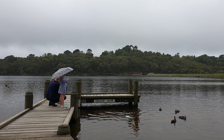Lago de Wentworth Falls Lake en Blue Mountains